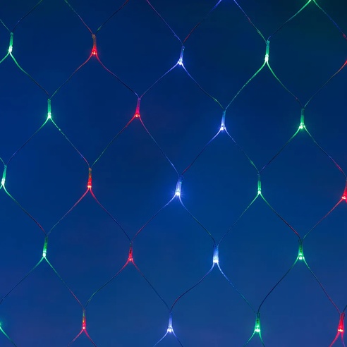Светодиодная гирлянда ARD-NETLIGHT-HOME-1500x1500-CLEAR-150LED RGB (230V, 12W) (Ardecoled, IP20)