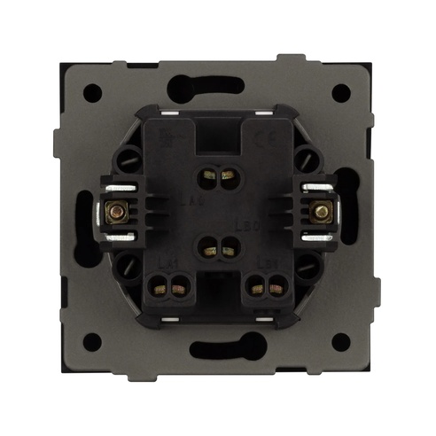 Механизм выключателя двухклавишный непроходной SWT-TENDO-MK02-PL-BK (230V, 10A) (Arlight, -)
