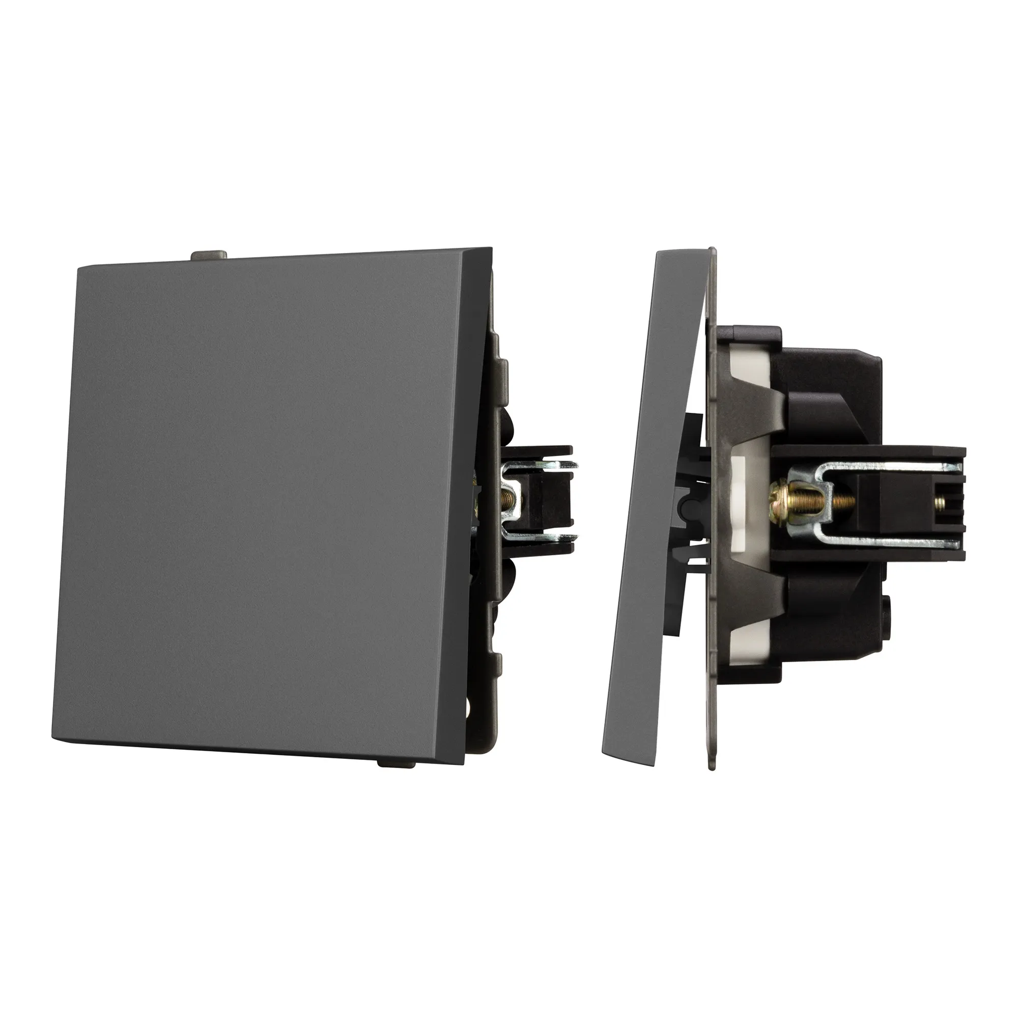 Механизм выключателя одноклавишный непроходной SWT-TENDO-MK01-SFPL-GR (230V, 10A) (Arlight, -) - изображение товара