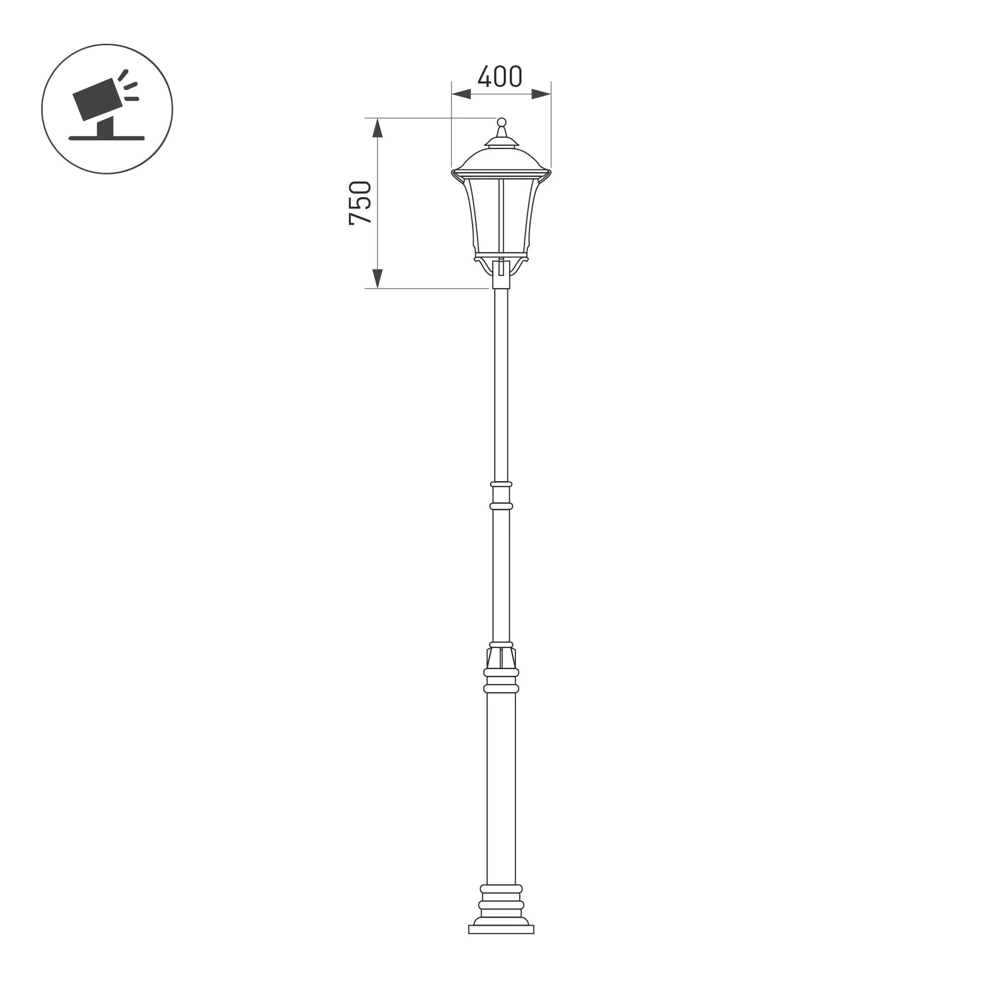 Светильник OXOR-GRADUA-C-400x750-35W Day4000 (BK, 120 deg, 230V) IP65 (Arlight, -)