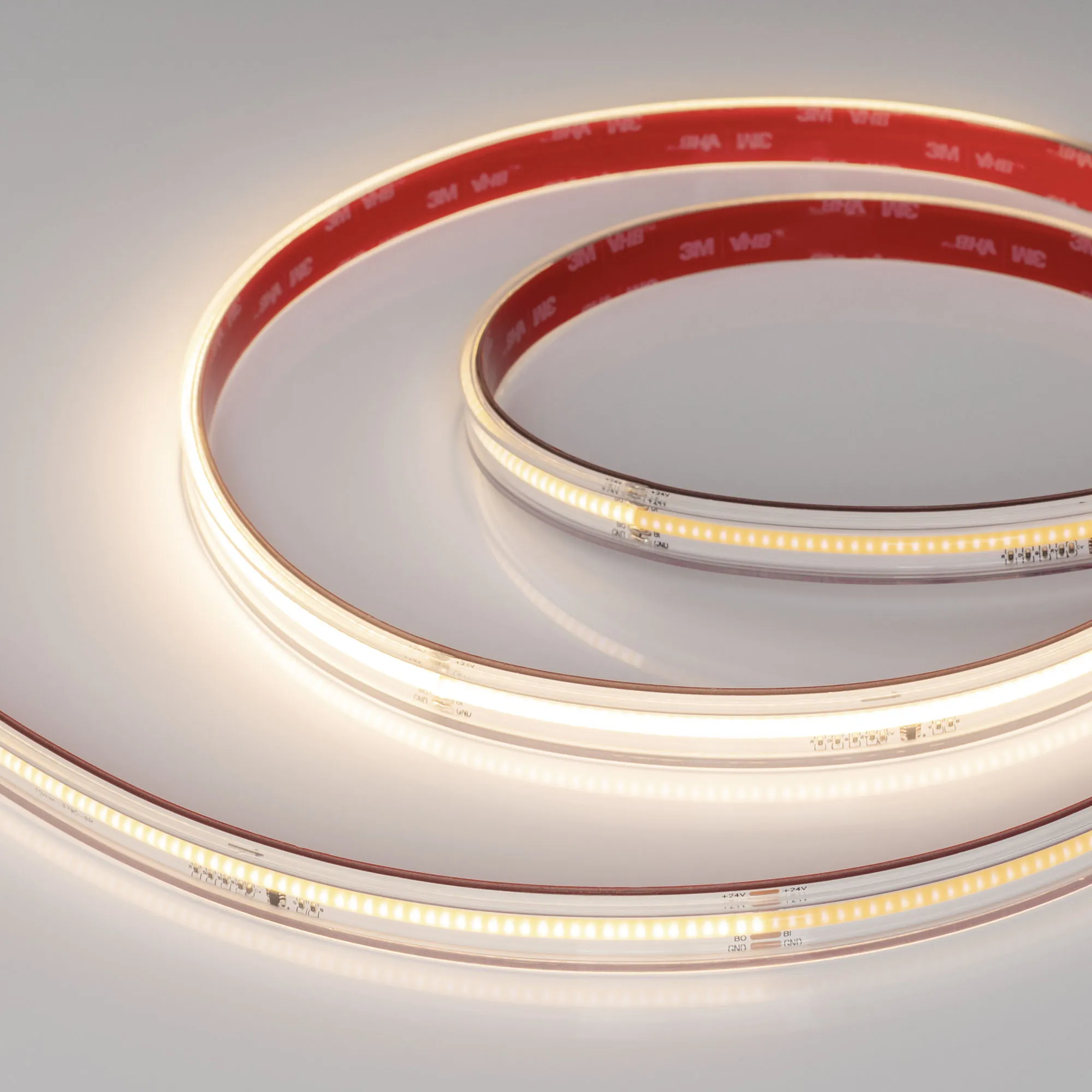 Лента светодиодная герметичная SPI-COB-PS-X378-14mm 24V Warm3000-PX63-BPT (7 W/m, IP67, 5m) (Arlight, бегущий огонь) - изображение товара