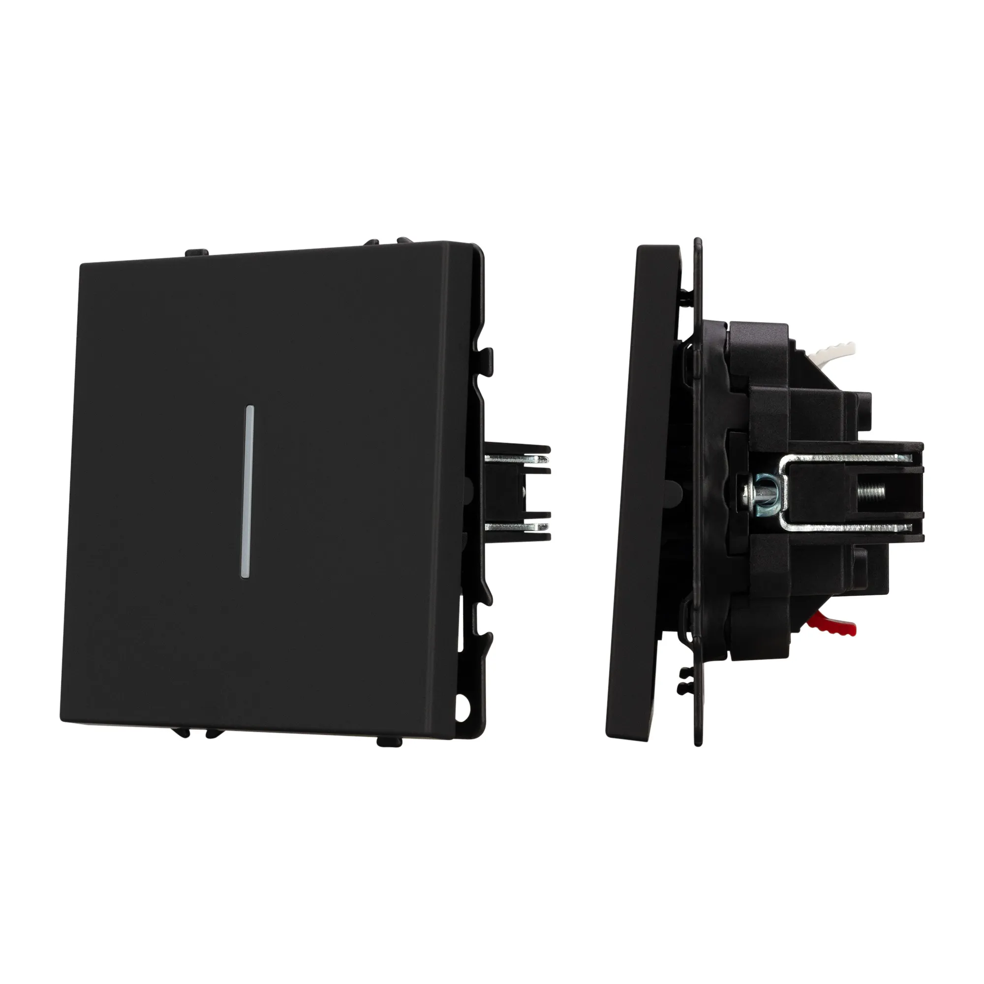 Механизм выключателя одноклавишный проходной LED SWT-NOBE-MKP1-SFPL-L-BK (230V, 10A) (Arlight, -) - изображение товара