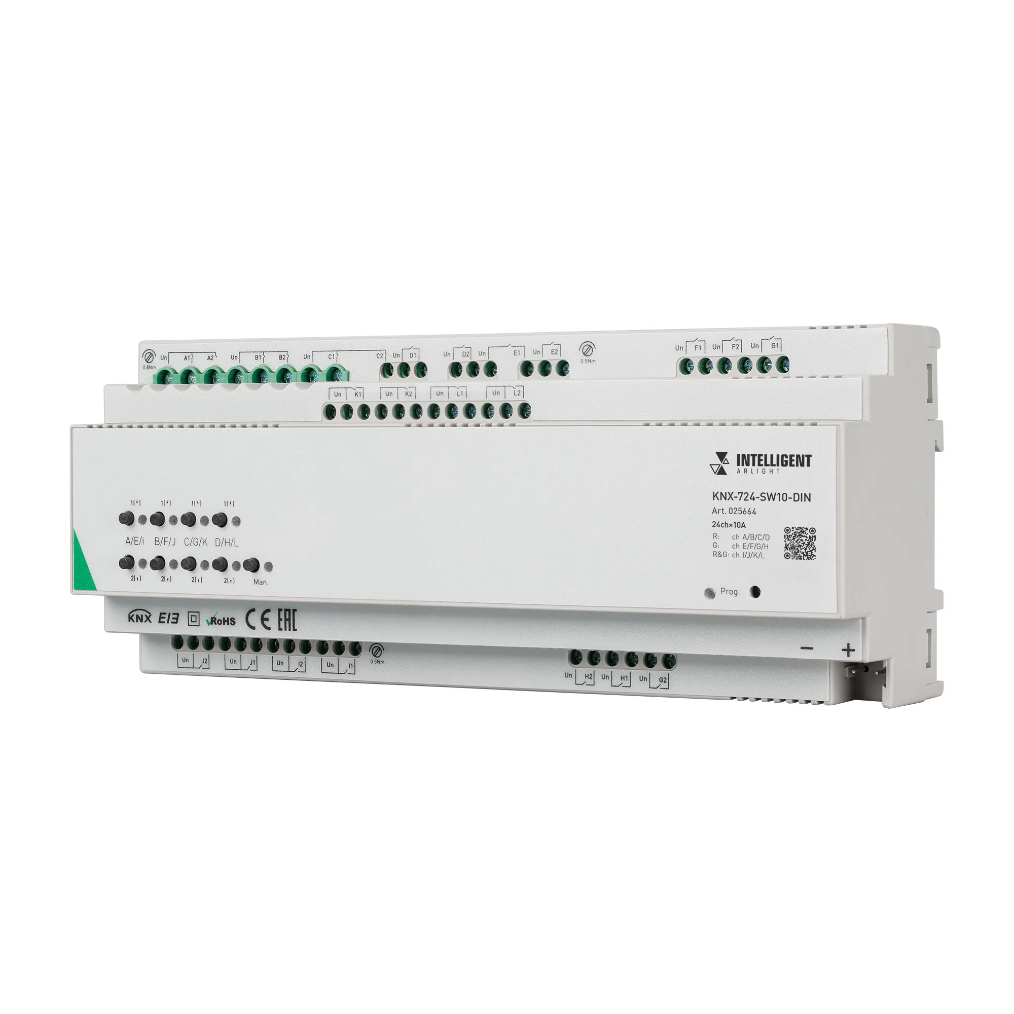 INTELLIGENT ARLIGHT Релейный модуль KNX-724-SW10-DIN (BUS, 24х10A) (Arlight, -)