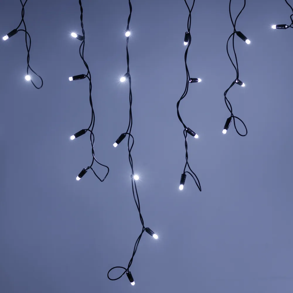 Светодиодная гирлянда ARD-EDGE-PRO-4000x600-BLACK-128LED-MILK-FLASH White (230V, 8W) (Ardecoled, IP65) - изображение товара