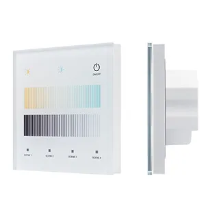 INTELLIGENT ARLIGHT Сенсорная панель SMART-DALI-301-11-1G-4SC-DT8 Белая (230V, встраиваемая, 2.4G) (IARL, IP20 Пластик, 5 лет) - изображение товара