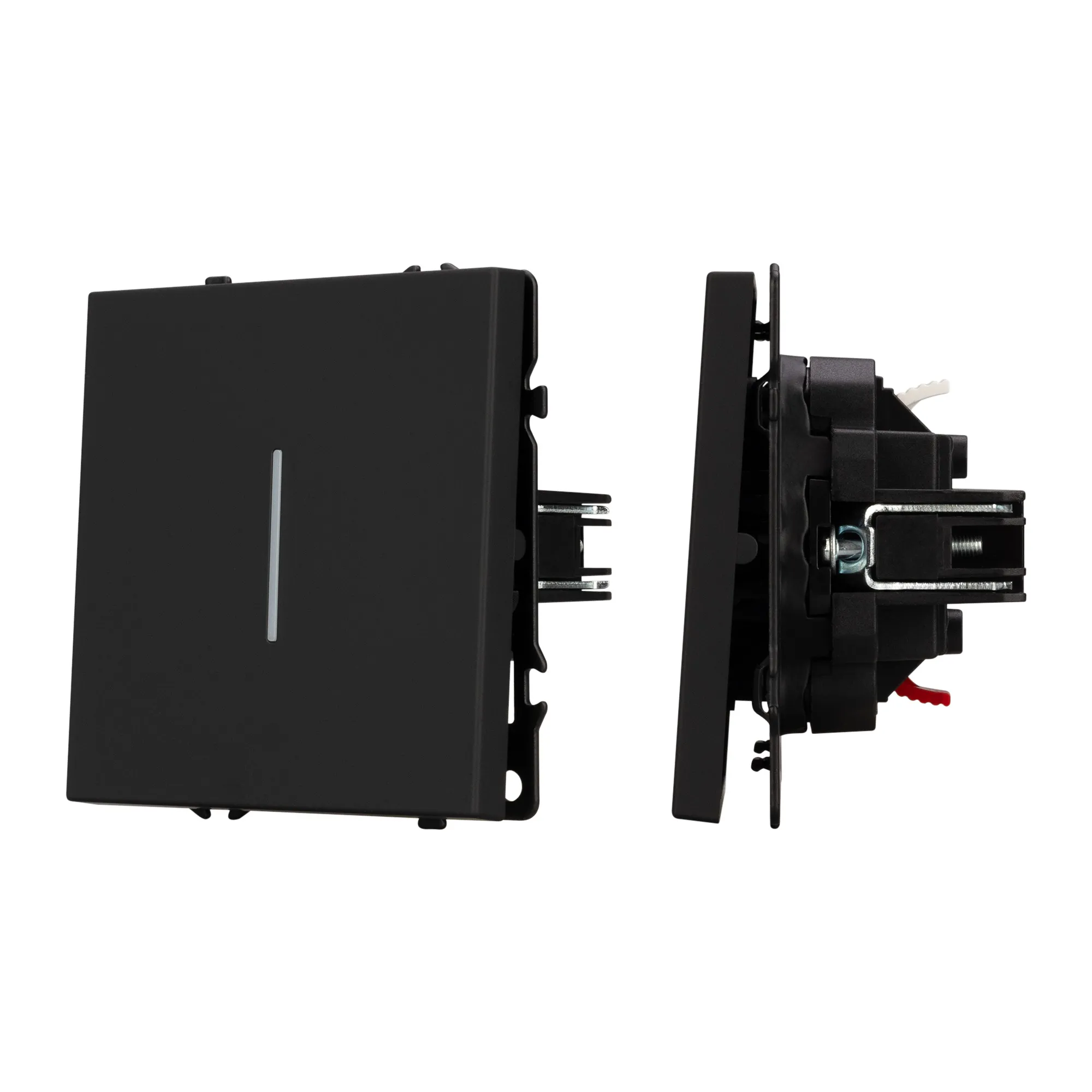 Механизм выключателя одноклавишный непроходной LED SWT-NOBE-MK01-SFPL-L-BK (230V, 10A) (Arlight, -) - изображение товара