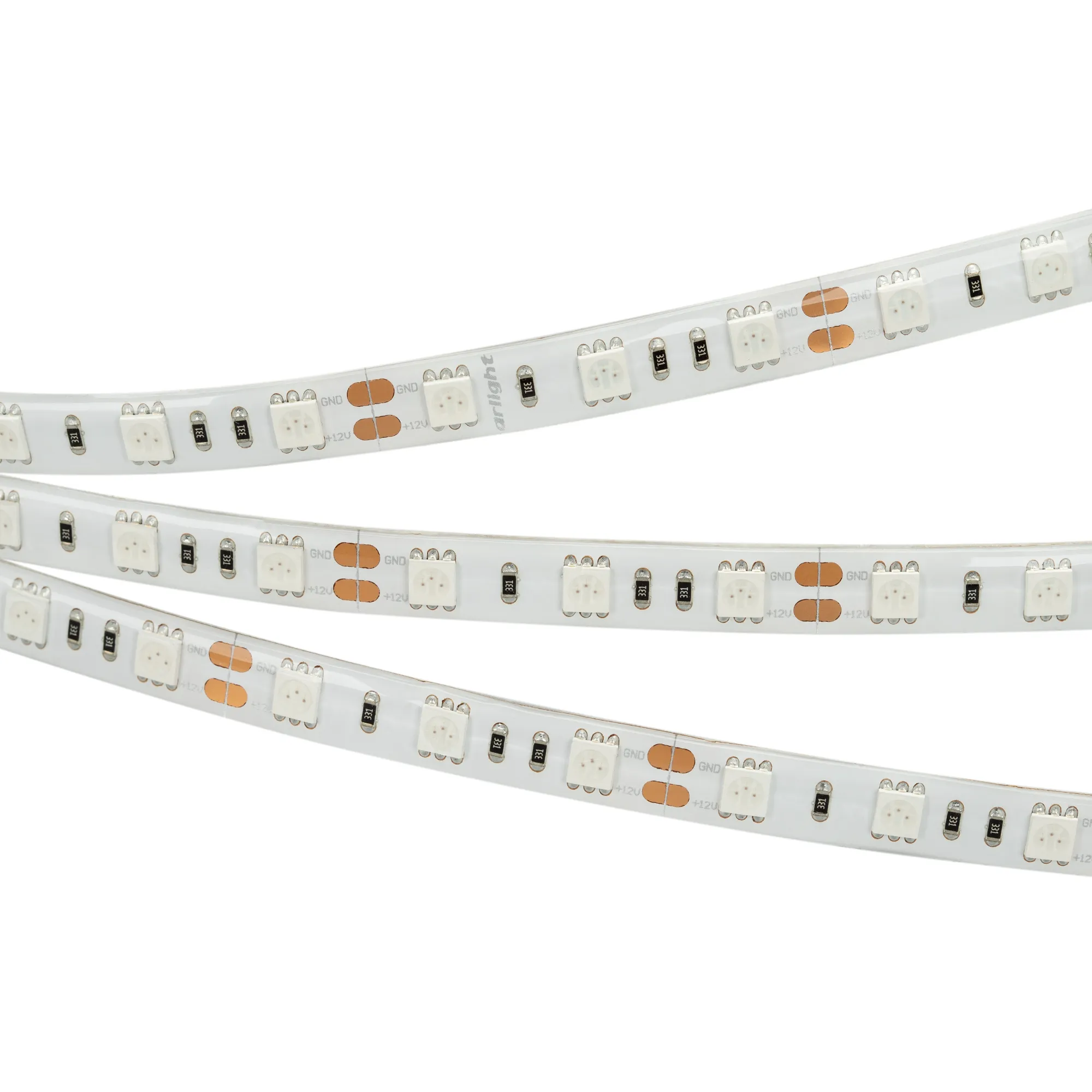 Лента светодиодная RTW 2-5000SE 12V Green 2x (5060, 300 LED, LUX) (Arlight, 14.4 Вт/м, IP65) - изображение товара