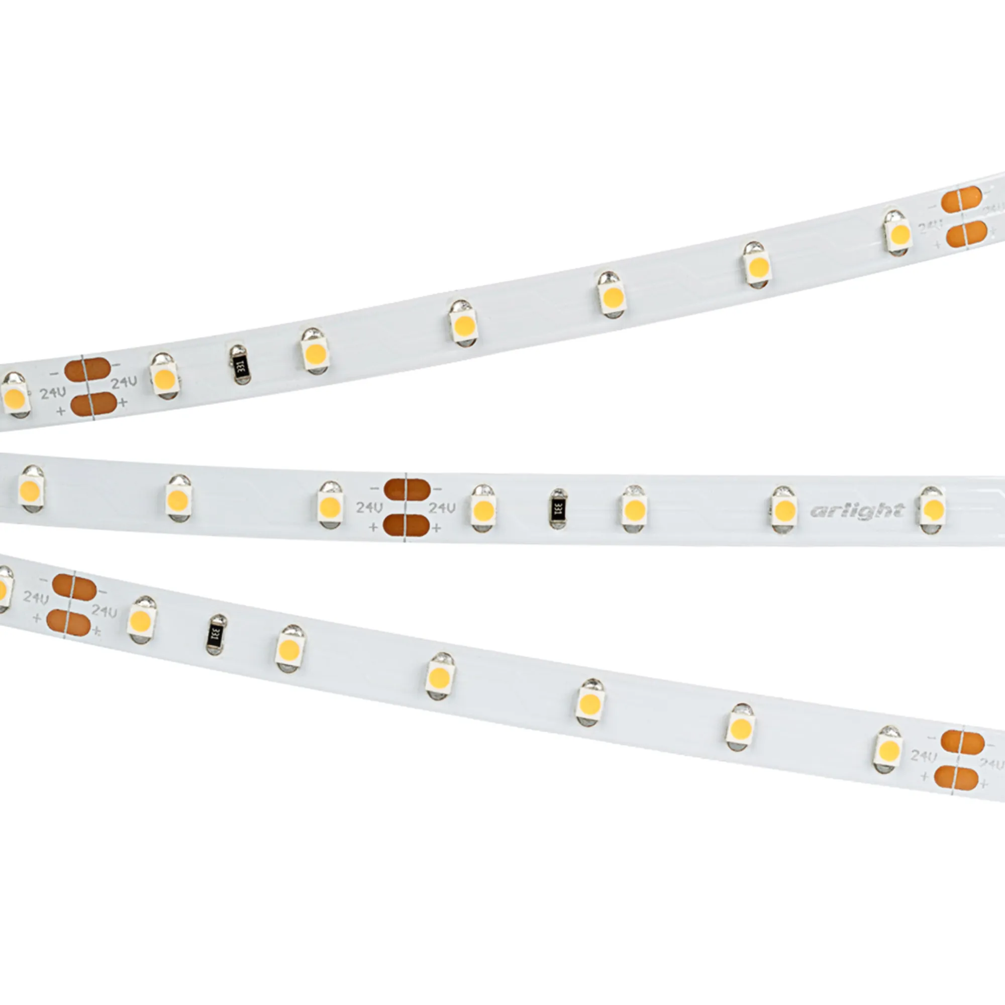 Лента светодиодная RT 2-5000 24V Day5000 (3528, 300 LED, CRI98) (Arlight, 4.8 Вт/м, IP20)