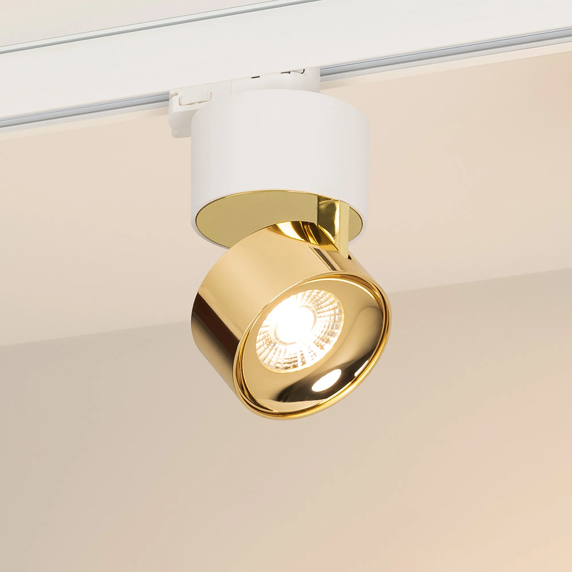 Светильник SP-PLURIO-TRACK-4TR-R77-9W Warm3000 (WH-BRS, 36 deg, 230V) (Arlight, IP20 Металл, 3 года) - изображение товара