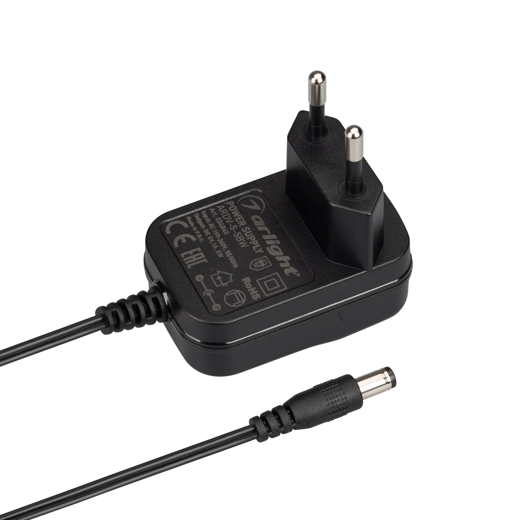 Блок питания ARDV-5-5BW (5V, 1A, 5W) (Arlight, Адаптер, 3 года) - изображение товара