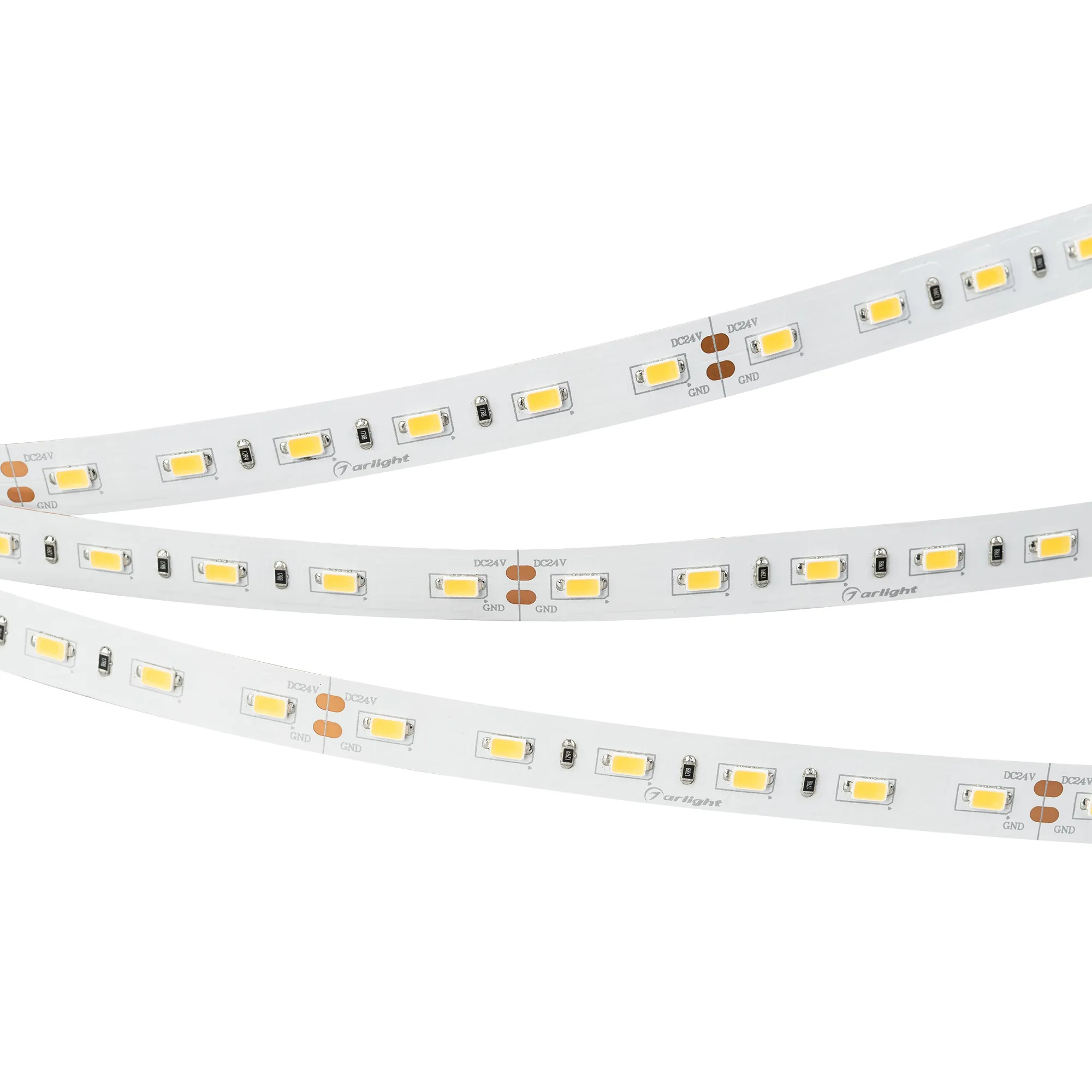 Лента светодиодная ULTRA-5000 24V Warm2700 2xH (5630, 300 LED, LUX) (Arlight, 27 Вт/м, IP20)