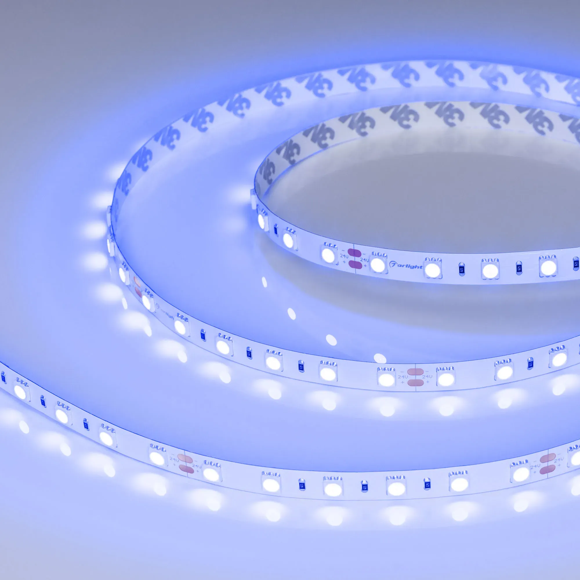 Лента светодиодная RT-B60-10mm 24V Blue (14.4 W/m, IP20, 5060, 5m) (Arlight, Открытый) - изображение товара