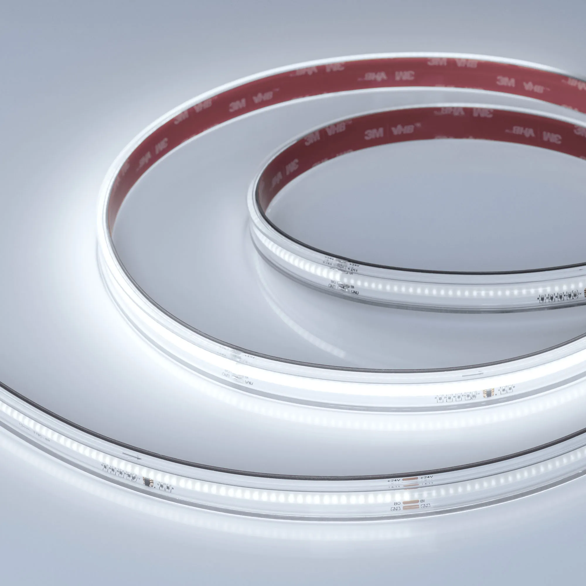 Лента светодиодная герметичная SPI-COB-PS-X378-14mm 24V White6000-PX63-BPT (7 W/m, IP67, 5m) (Arlight, бегущий огонь) - изображение товара