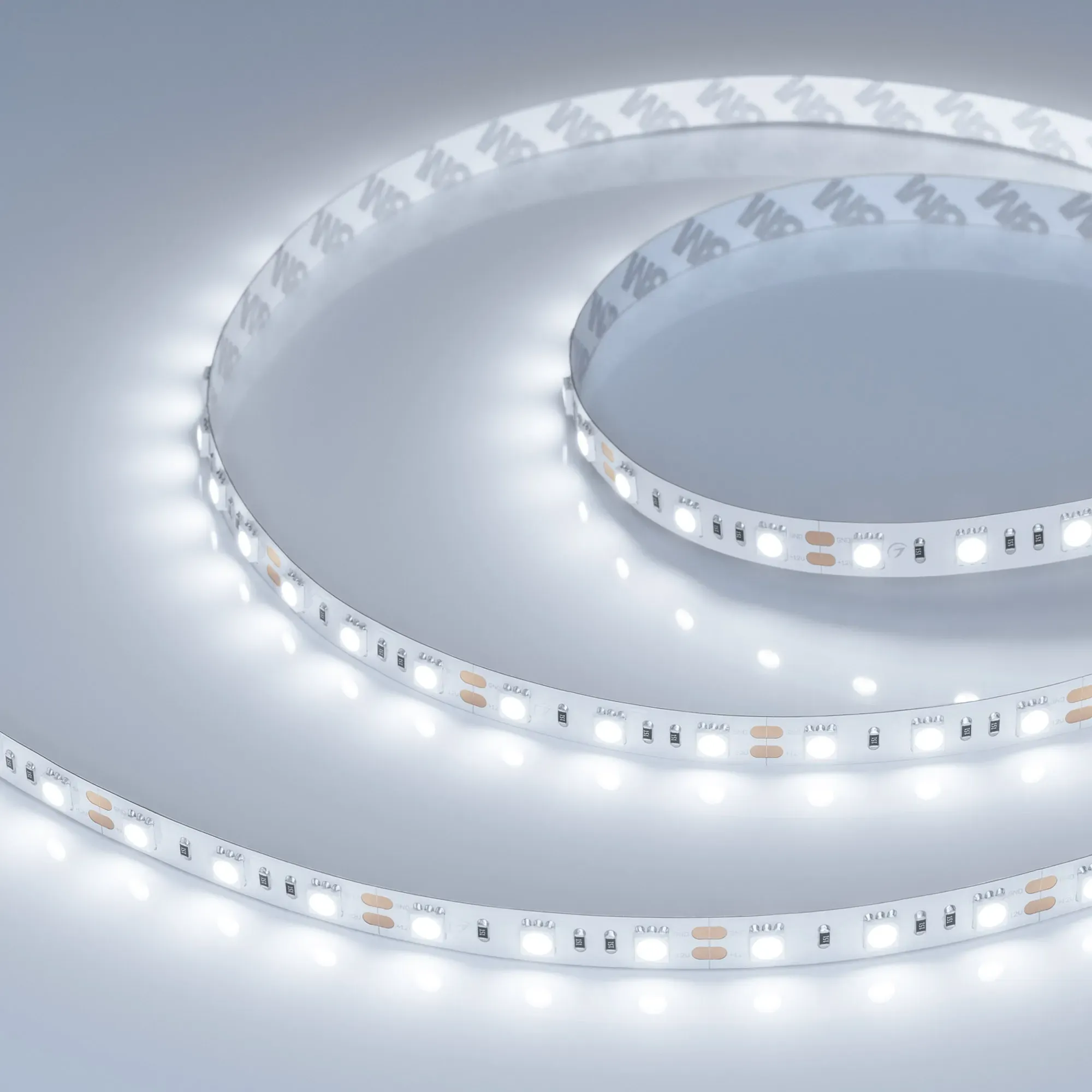 Лента светодиодная RT-B60-10mm 12V Cool 8K (14.4 W/m, IP20, 5060, 5m) (Arlight, 14.4 Вт/м, IP20) - изображение товара