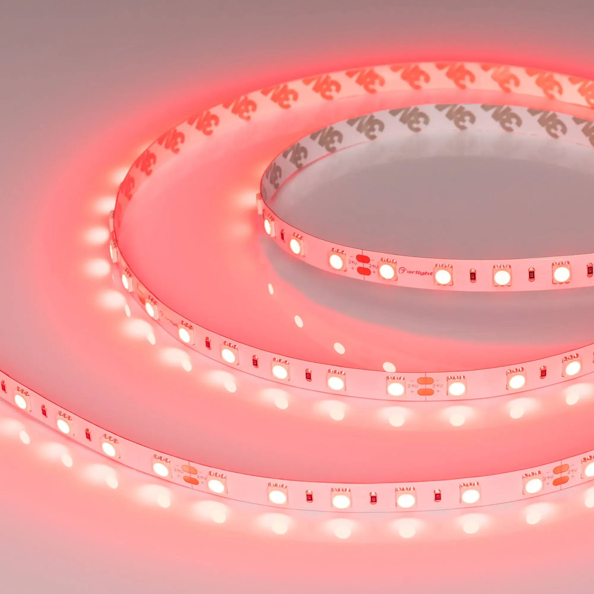 Лента светодиодная RT-B60-10mm 24V Red (14.4 W/m, IP20, 5060, 5m) (Arlight, Открытый) - изображение товара