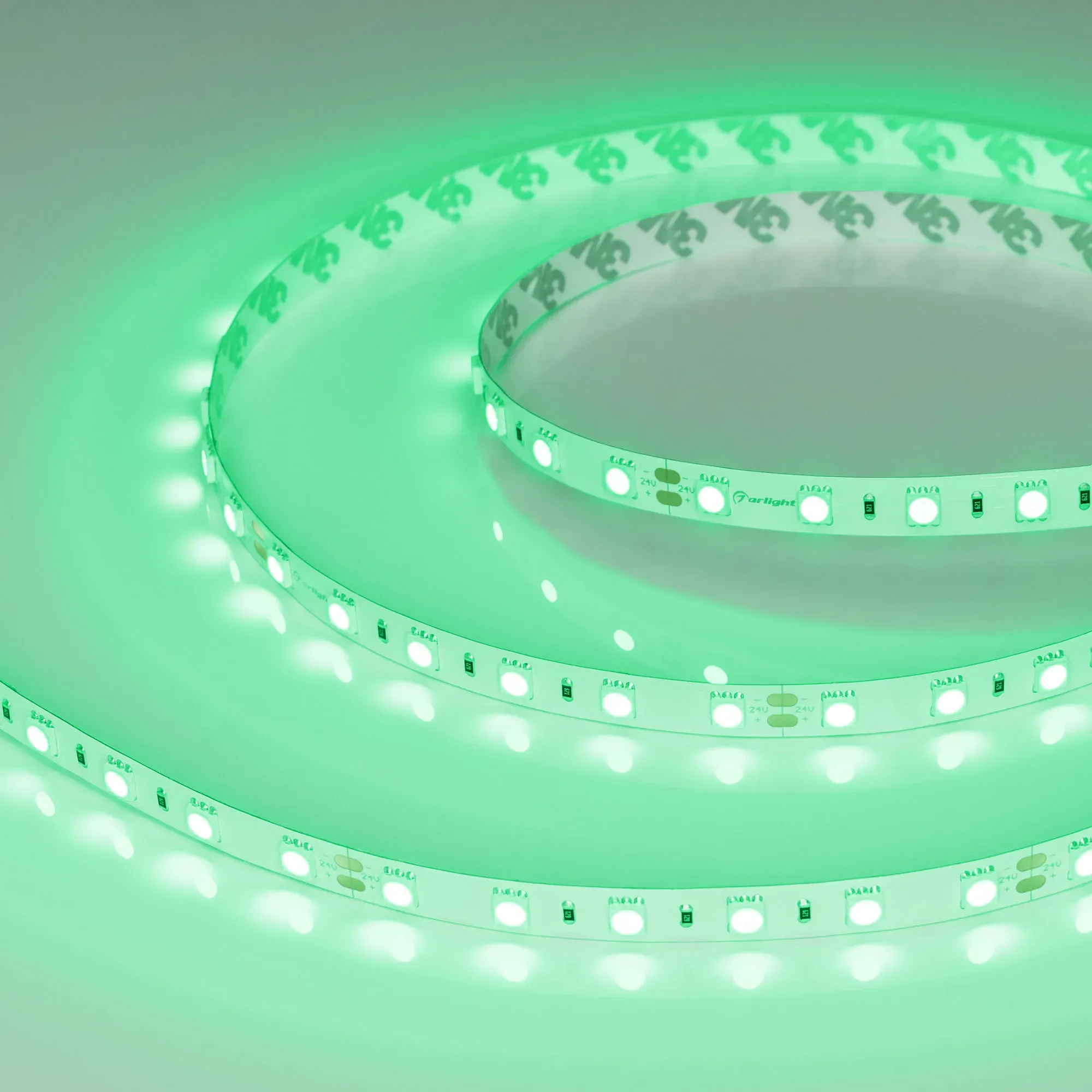 Лента светодиодная RT-B60-10mm 24V Green (14.4 W/m, IP20, 5060, 5m) (Arlight, Открытый) - изображение товара